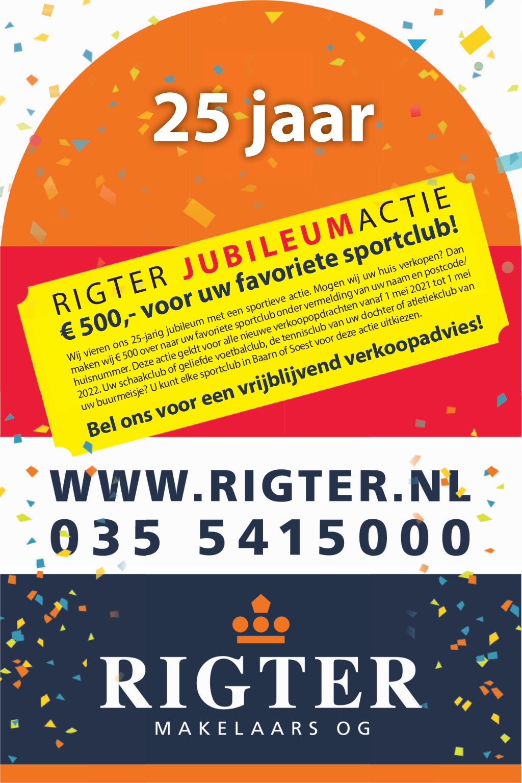 Rigter Makelaars Jubileumactie